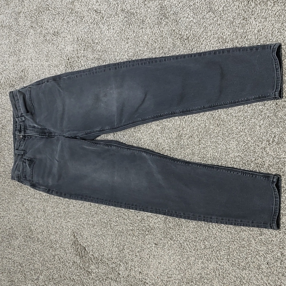 Gray AE Thick Vintage Style High Waist Jeans